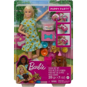 Barbie Doll Puppy Party. Лялька Барбі набір Вечірка з вихованцями. Ориг