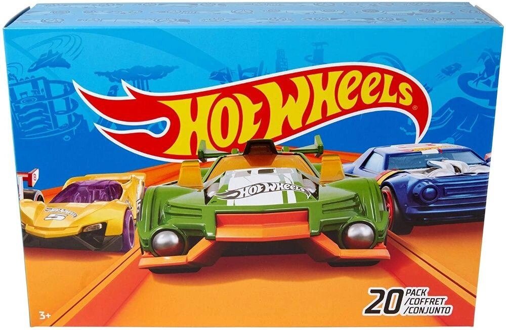 Подарунковий набір 20 автомобілів Hot Wheels Машинки Хот Вілс оригінал від компанії Компас - фото 1