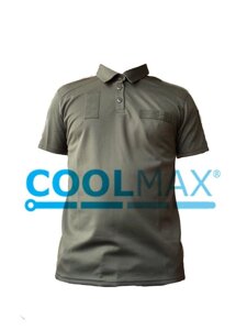 Поло Coolmax футболка олива ЗСУ, чорна чоловіча мужская