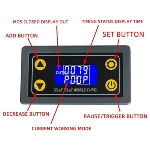Реле часу, таймер затримки, XY-WM01 тригер. DC 6-30v