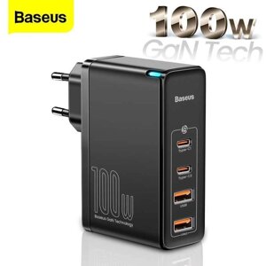 Мережевий зарядний пристрій 100W Baseus GaN2 Pro. Адаптер. білий/чорний