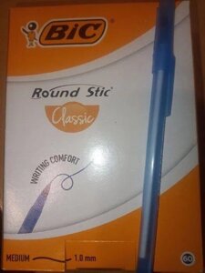 Кулькова ручка BIC Round Stic Classic, синя/чорна