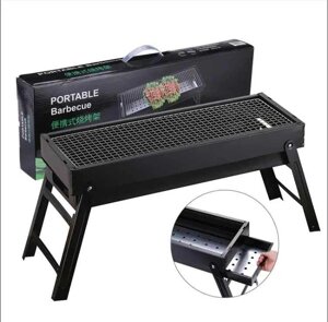 Складаний BBQ-гриль, мангал, сітка Mensory Grill Portable, 35 см довжина