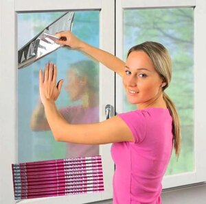 Сонцезахисна дзеркальна плівка для вікон 35 мкм 60х130 см (2 полотна)