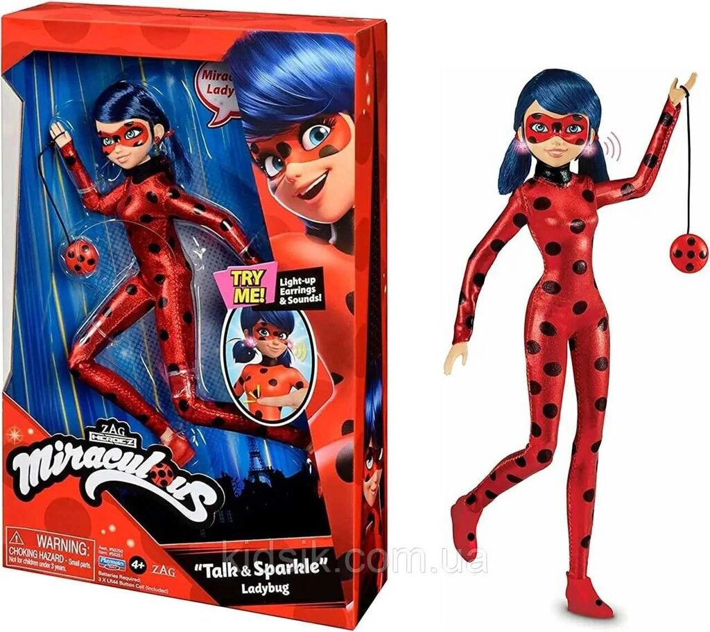 Світло, звук! Лялька ДеЛюкс Леді Баг Ladybug Deluxe Miraculous від компанії Компас - фото 1