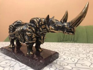 VIP подарунок бронза мармур статуетка скульптура носоріг Гречаник