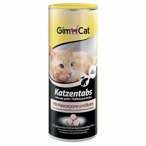 Вітаміни для кішок Gimcat Katzentabs із сиром Маскарпоне та біотином