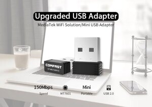 Wi-Fi USB адаптер для ПК 150 Мбіт/с Wifi приймач мережна карта jk[