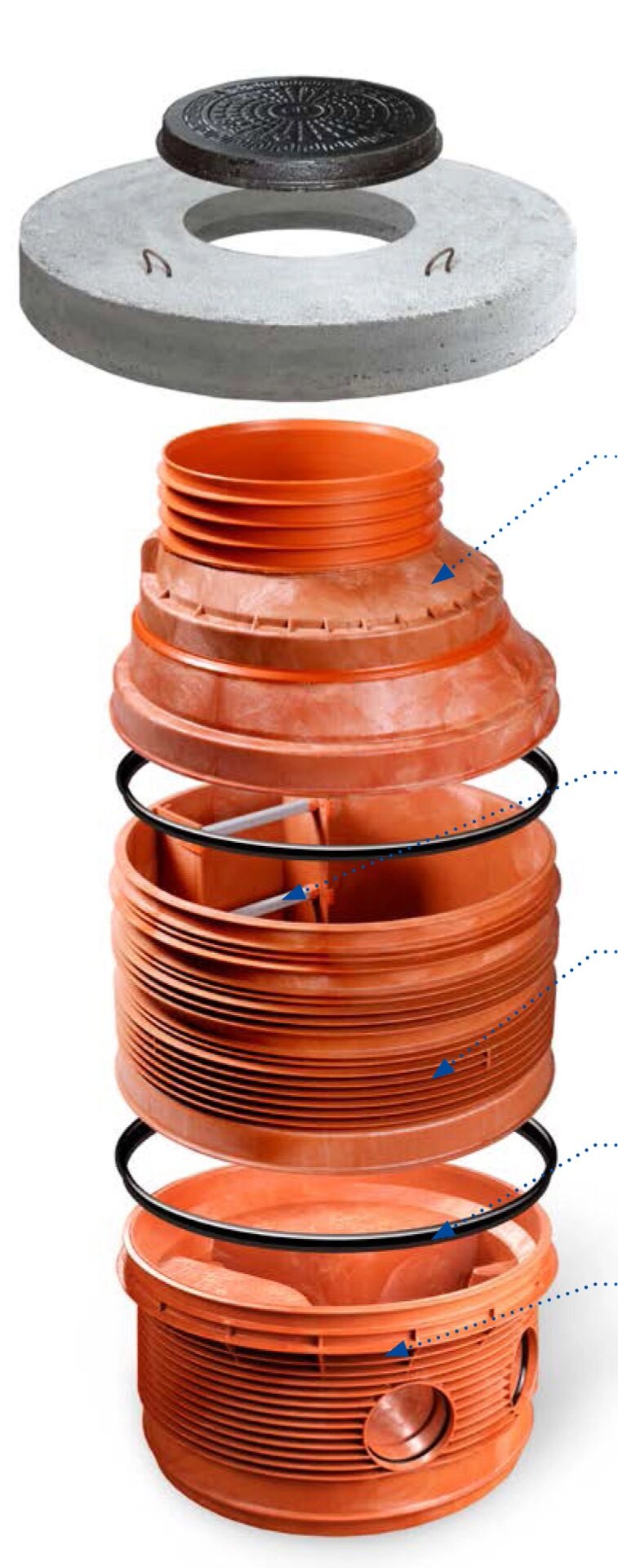 Кільце ущільнювача In Situ з 4 ребрами 200 для колодязів дренажних (каналізація) від компанії ТОВ БАЛТИКА ПЛЮС - фото 1