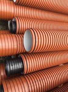 Труба Magnaplast 200мм 6000 (гофрована каналізаційна)