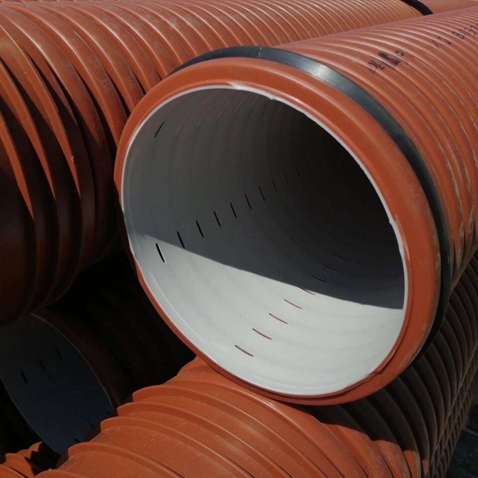 Труба Magnaplast 160мм 6000 (гофрована каналізаційна) від компанії ТОВ БАЛТИКА ПЛЮС - фото 1