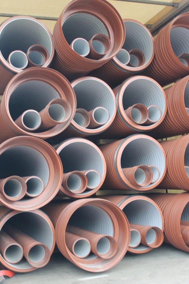 Труба Plastimex 300x6000 гофрована каналізаційна від компанії ТОВ БАЛТИКА ПЛЮС - фото 1