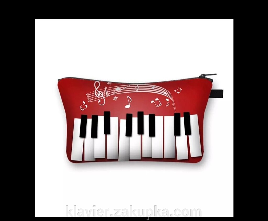 Косметичка-клавіші на червоному від компанії Нотний магазин "Клавир" - фото 1