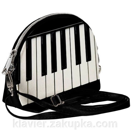 Маленька жіноча сумочка Coquette Клавіші піаніно, музика від компанії Нотний магазин "Клавир" - фото 1