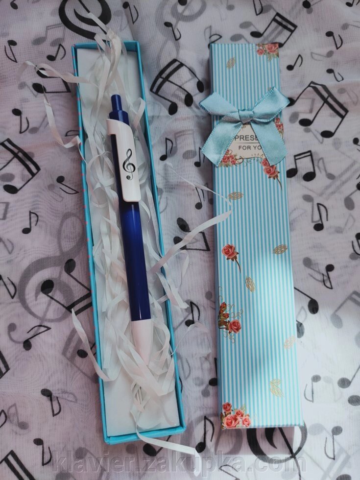 Ручка- скрипковий ключ (подарункова коробочка) від компанії Нотний магазин "Клавир" - фото 1