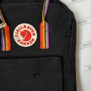 Модний міської рюкзак kanken fjallraven оригінал сумка Канків Веселка портфель Rainbow з райдужними ручками