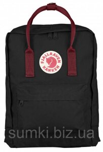 Рюкзак Kanken Fjallraven 16л classic сумка портфель якісний оригінал 2020 канкен з лисицею чорний з бордовими ручками