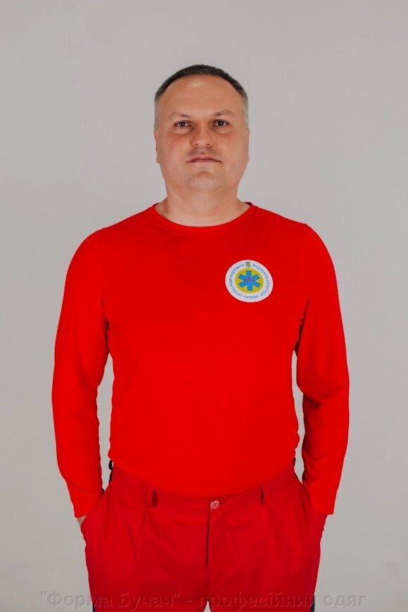 Футболка ЕМД  чоловіча з довгим рукавом від компанії "Форма Бучач" - професійний одяг для Екстренної Медицини - фото 1