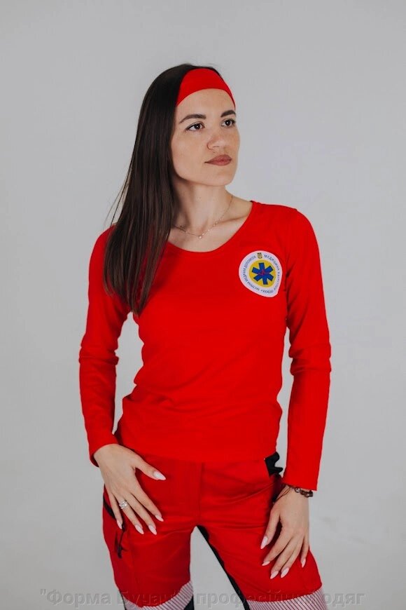 Футболка ЕМД  жіноча з довгим рукавом від компанії "Форма Бучач" - професійний одяг для Екстренної Медицини - фото 1