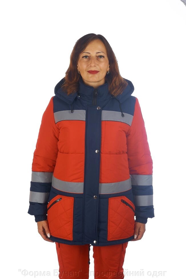 Куртка зимова комбінована жіноча від компанії "Форма Бучач" - професійний одяг для Екстренної Медицини - фото 1