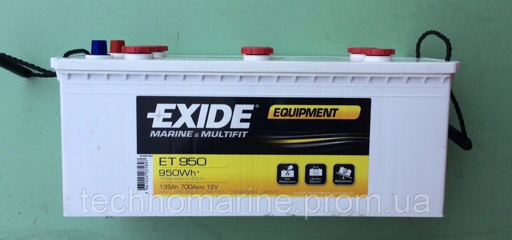 Акумулятор Excide ET950 135Ач від компанії «Водна Тема» Інтернет-магазин - фото 1