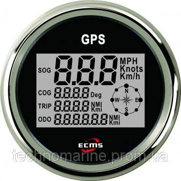 GPS спідометр з компасом ECMS чорний від компанії «Водна Тема» Інтернет-магазин - фото 1