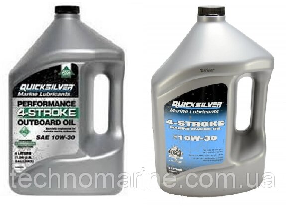 Моторне масло QuickSilver 4T 10w30 4л від компанії «Водна Тема» Інтернет-магазин - фото 1