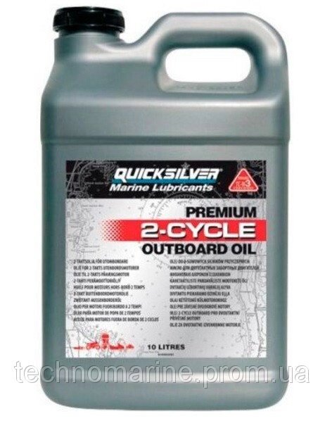 Моторное масло QuickSilver 2T TCW3 Premium 10л від компанії «Водна Тема» Інтернет-магазин - фото 1