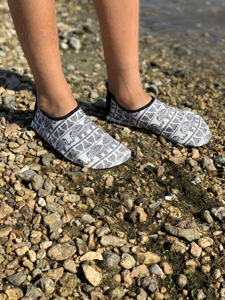 Неопреновая взуття аквашузи Skin Shoes сірий слон 34-42 від компанії «Водна Тема» Інтернет-магазин - фото 1