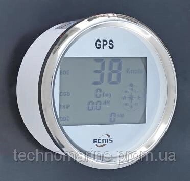 GPS спідометр з компасом ECMS білий - знижка