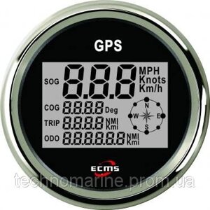 GPS спідометр з компасом ECMS чорний