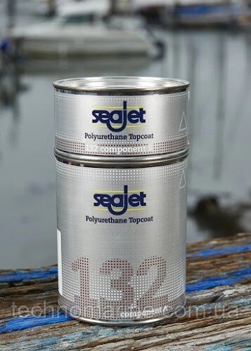 SEAJET 132 фінішна поліуретанова фарба двокомпонентна темно-синя 1л від компанії «Водна Тема» Інтернет-магазин - фото 1