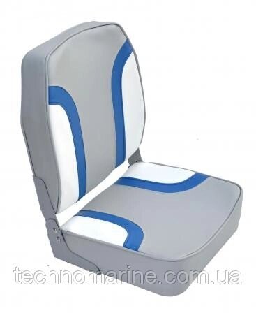 Сидіння високе світло-сіре / синьо-біле від компанії «Водна Тема» Інтернет-магазин - фото 1