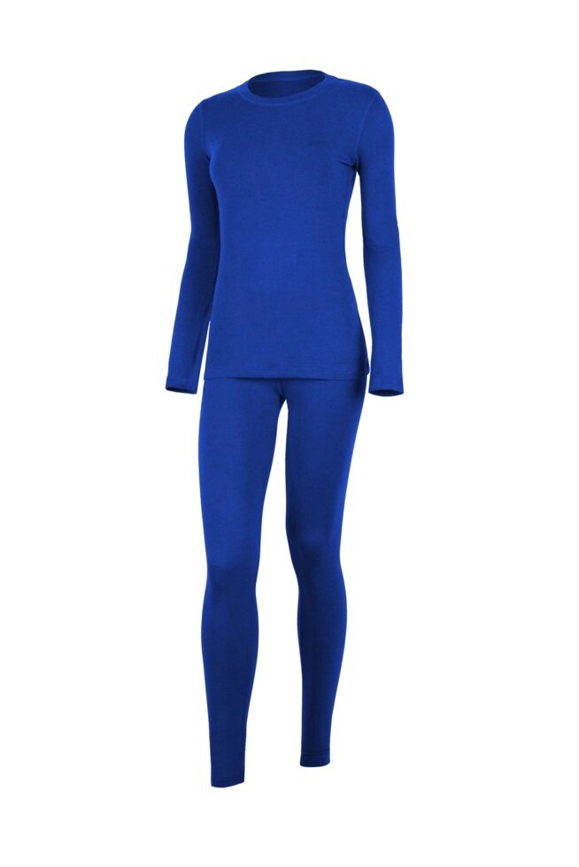 Жіноча термобілизна з шерстю однотонне синє від компанії «Водна Тема» Інтернет-магазин - фото 1