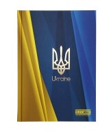 Блокнот UKRAINE, А5, 96 л., клітина, тверда картонна обкладинка, синійBM. 24511101-45