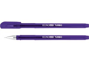 Ручка гелева ECONOMIX TURBO 0,5 мм, пише фіолетовим