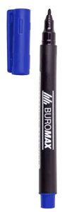 Маркер перманентний водостійкий 1,0 мм синій BUROMAX BM. BM. 8704-02