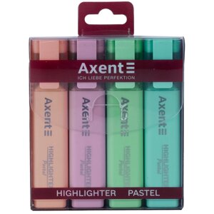 Набір маркерів Axent Highlighter 2537-80, 1-5 мм, клиноподібний, пастельні кольори