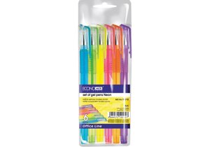 Набір ручок гелевих Economix NEON 6 кольорів неон E10512