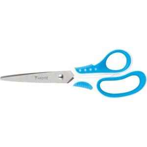 Ножиці Axent Shell 6304-02-A, 18 см, просічені ручки, біло-блакитні