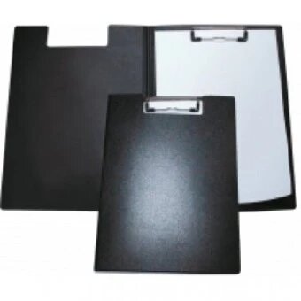 Папка-планшет А4 з притиском чорна, пластик E30153-01 - опт