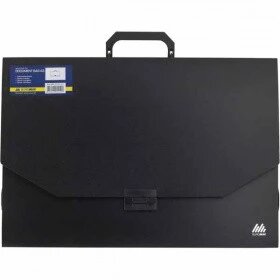Портфель пластиковий Buromax, A3, 32мм, чорний BM. 3725-01