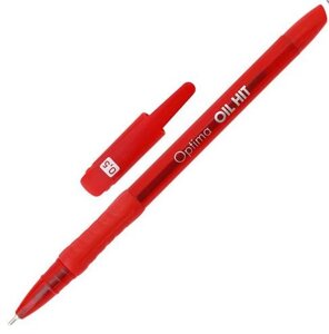 Ручка масляна OPTIMA OIL HIT товщина 0,5 мм O15616-03 червона