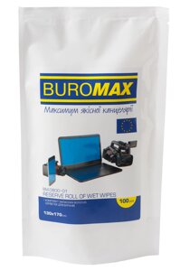 Серветки для очищення екранів 100 шт змінний блок Buromax BM. 0800-01