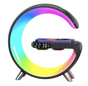 Бездротовий зарядний пристрій Infinity Multifunction Wireless Charger Alarm Clock Speaker Night Light