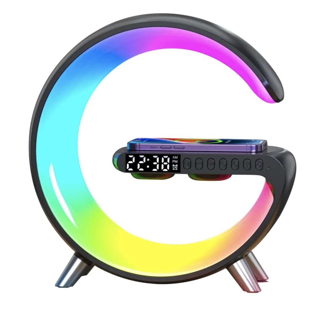 Бездротовий зарядний пристрій Infinity Multifunction Wireless Charger Alarm Clock Speaker Night Light від компанії інтернет магазин Stockzona - фото 1