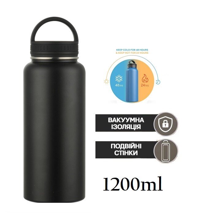 Бідон термос вакуумний Steel Vacuum Bottle 1000 ml з подвійними стінками з нержавіючої сталі Bl від компанії інтернет магазин Stockzona - фото 1