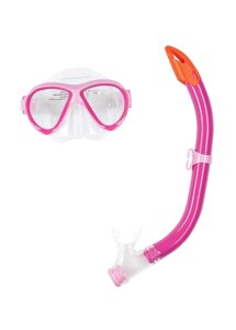 Дитяча маска для плавання з трубкою Crivit рожевий-прозорий