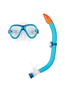 Дитяча маска для плавання з трубкою Crivit блакитний-прозорий