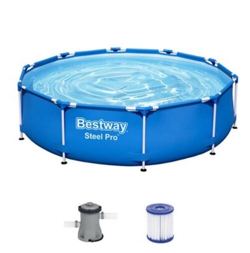 Каркасний басейн Bestway 56408, розмір 305 x 76 см з фільтруючим насосом від компанії інтернет магазин Stockzona - фото 1